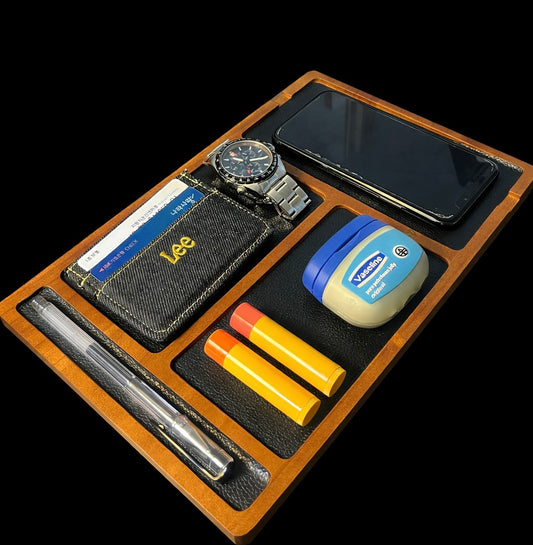 Premium Wooden Desk Organizer